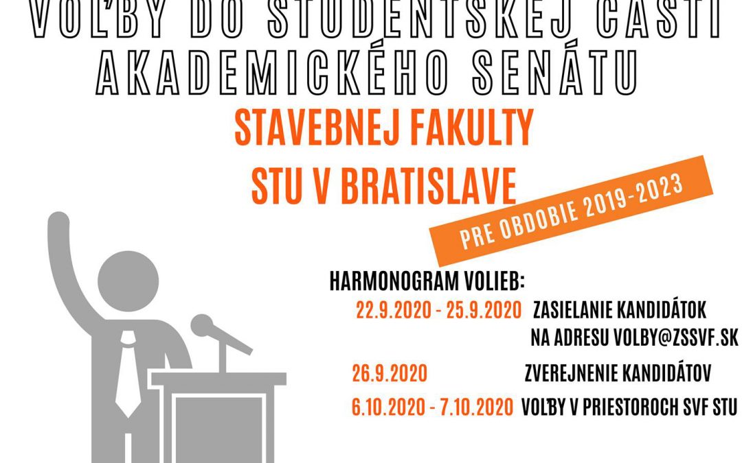 DOPLŇUJÚCE voľby do študentskej časti akademického senátu Stavebnej fakulty STU v Bratislave